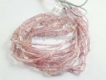 Baby Pink Tourmaline Step Cup Pipe Shape Beads