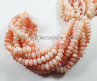 Pinkish Peach Color Smooth Roundelle Shape Beads Pinkish Peach Color Smooth Roundelle Shape Beads