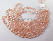 Peach Morganite Smooth Oval Shape Beads Peach Morganite Smooth Oval Shape Beads