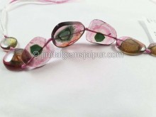 Watermelon Tourmaline Smooth Slices Beads