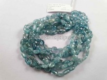 Natural Blue Zircon Shaded Faceted Oval Beads -- ZRCN25