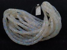 White Ethiopian Opal Fancy Smooth Bolt Beads -- ETOPA145
