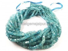 Blue Zircon Step Cut Bolt Beads -- ZRCN50