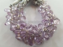 Pink Amethyst Faceted Dolphin Pear Beads -- PNAMA51
