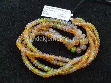 Orange Ethiopian Faceted Roundelle Beads