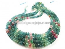 Blue Tourmaline Shaded Smooth Roundelle Beads Blue Tourmaline Shaded Smooth Roundelle Beads