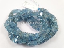 Santa Maria Aquamarine Step Cut Roundelle Beads Santa Maria Aquamarine Step Cut Roundelle Beads