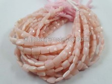 Pink Opal Faceted Chicklet Beads