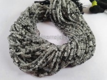 Black Rutile Cut Cube Beads