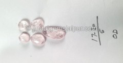 Morganite Rose Cut Slices