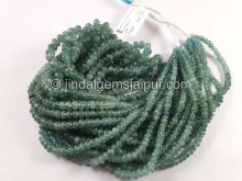 Blue Tourmaline Smooth Roundelle Beads