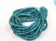 Deep Blue Chrysocolla Faceted Roundelle Beads -- CRCL40