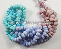 Multi Opal Smooth Roundelle Shape Beads