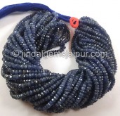 Blue Sapphire Faceted Roundelle Beads -- SPPH154 Blue Sapphire Faceted Roundelle Beads -- SPPH154