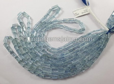 Aquamarine Step Cut Pipe Shape Beads Aquamarine Step Cut Pipe Shape Beads