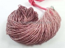 Light Pink Spinel Shaded Micro Cut Beads