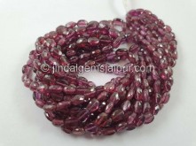 Purple Rhodolite Garnet Faceted Oval Beads