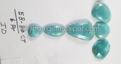 Larimar Rose Cut Slices