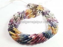 Multi Sapphire Far Smooth Roundelle Beads -- SPPH201 Multi Sapphire Far Smooth Roundelle Beads -- SPPH201