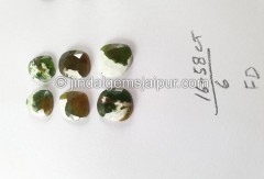 Chrome Chalcedony Rose Cut Slices