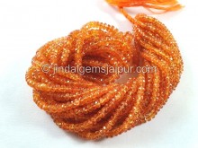 Mandarin Garnet Faceted Roundelle Beads