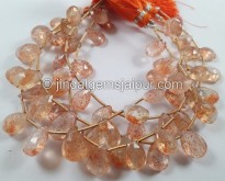 Sunstone Faceted Pear Beads -- SNSA42