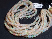 Yellow Ethiopian Opal Faceted Roundelle Shape Beads
