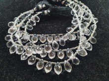 Crystal Quartz Faceted Chandelier Drops Beads