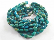 Blue Opalina Faceted Oval Beads -- PBOPL67
