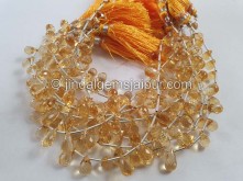 Citrine Faceted Drops Beads