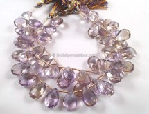 Ametrine Faceted Pear Beads