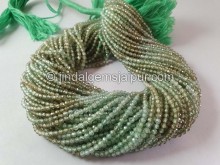 Natural Green Zircon Shaded Faceted Round Beads -- ZRCN54