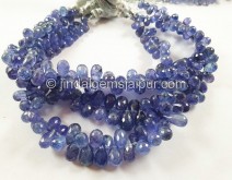 Tanzanite Faceted Drops Beads