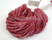 Red Spinel Shaded Smooth Roundelle Beads -- RDSP2