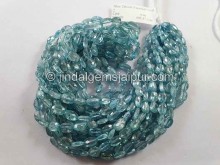 Natural Blue Zircon Faceted Oval Beads -- ZRCN27