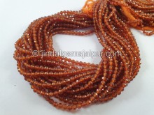 Spessartite Garnet Faceted Round Beads
