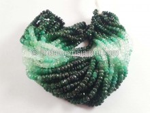 Emerald Shaded Faceted Roundelle Beads -- EME61