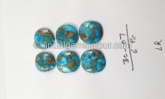 Copper Mohave Turquoise Rose Cut Slices -- DETRQ217