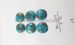 Copper Mohave Turquoise Rose Cut Slices