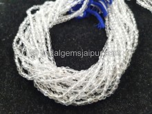 Crystal Quartz Faceted Coin Beads