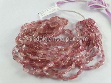 Pink Bi Color Tourmaline Smooth Oval Beads