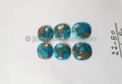 Copper Mohave Turquoise Rose Cut Slices -- DETRQ212