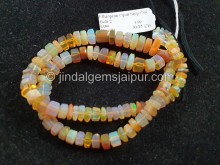 Orange Ethiopian Step Cut Bolt Beads