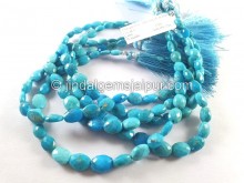 Turquoise Arizona Faceted Oval Beads -- TRQ253
