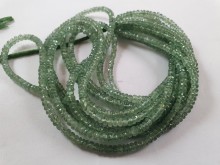 Mint Kyanite Faceted Roundelle Beads -- KNT42