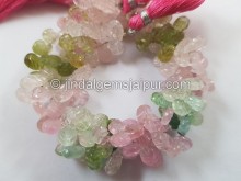 Afghan Tourmaline Carved Pear Beads -- TURA441