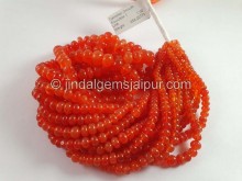 Carnelian Smooth Roundelle Beads -- CRNA30