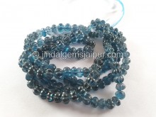 London Blue Topaz Carved Pumpkin Beads -- LBT117