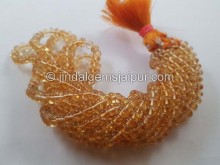 Citrine Smooth Roundelle Beads