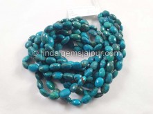 Deep Blue Chrysocolla Faceted Oval Beads -- CRCL41